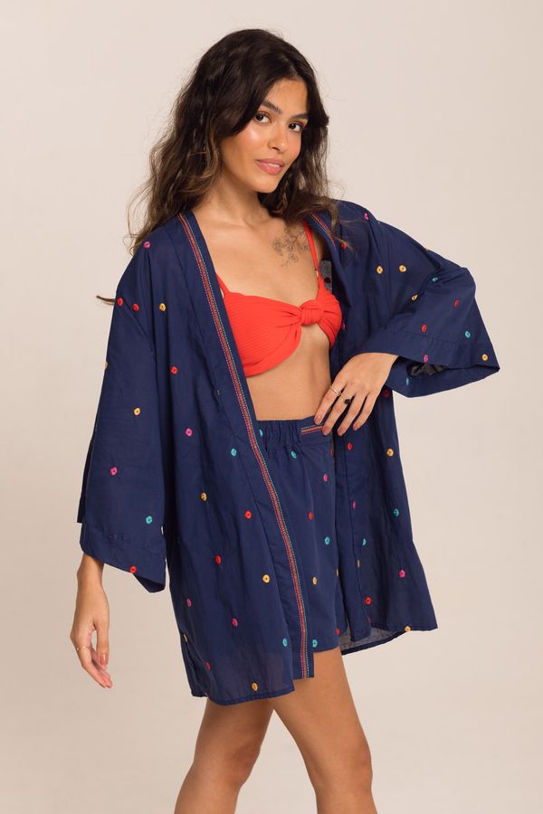 kimono bubble bordado