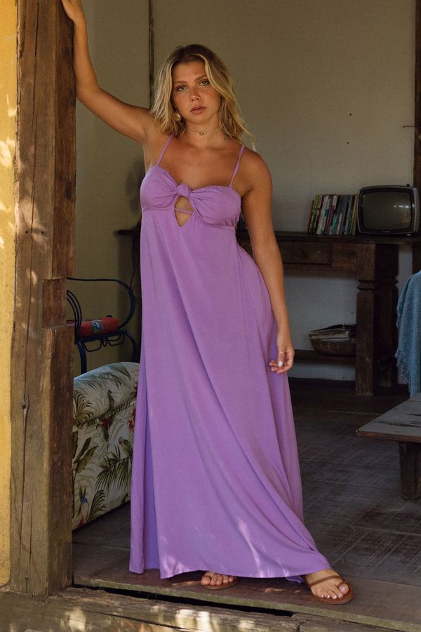 vestido longo lavanda