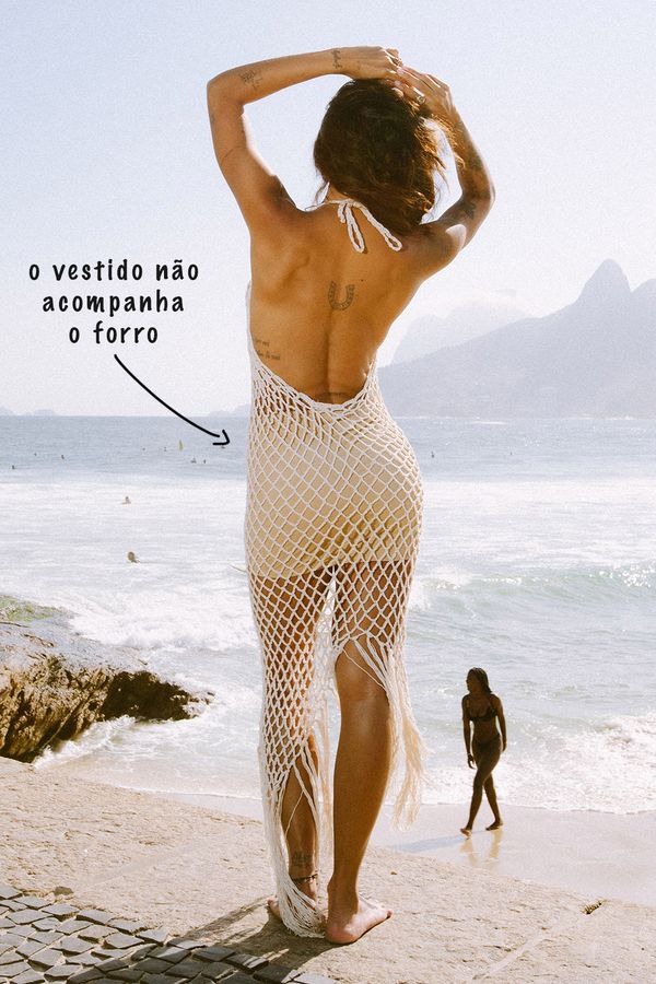 vestido de crochê mel maia